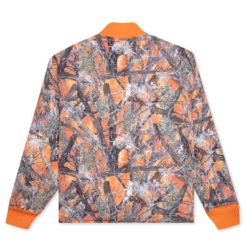 Quilted Camo Puffer - Orange Camo