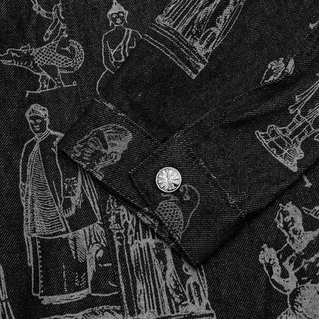 Reflective Denim Jacket - Black/3M