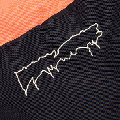 Reversible Varsity Puffer - Black/Orange