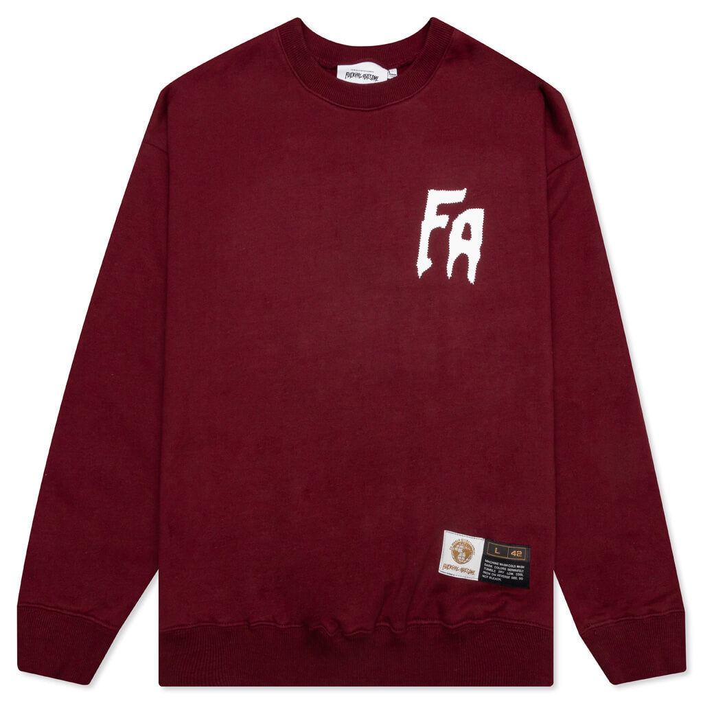 Seduction Of The World Crewneck - Maroon