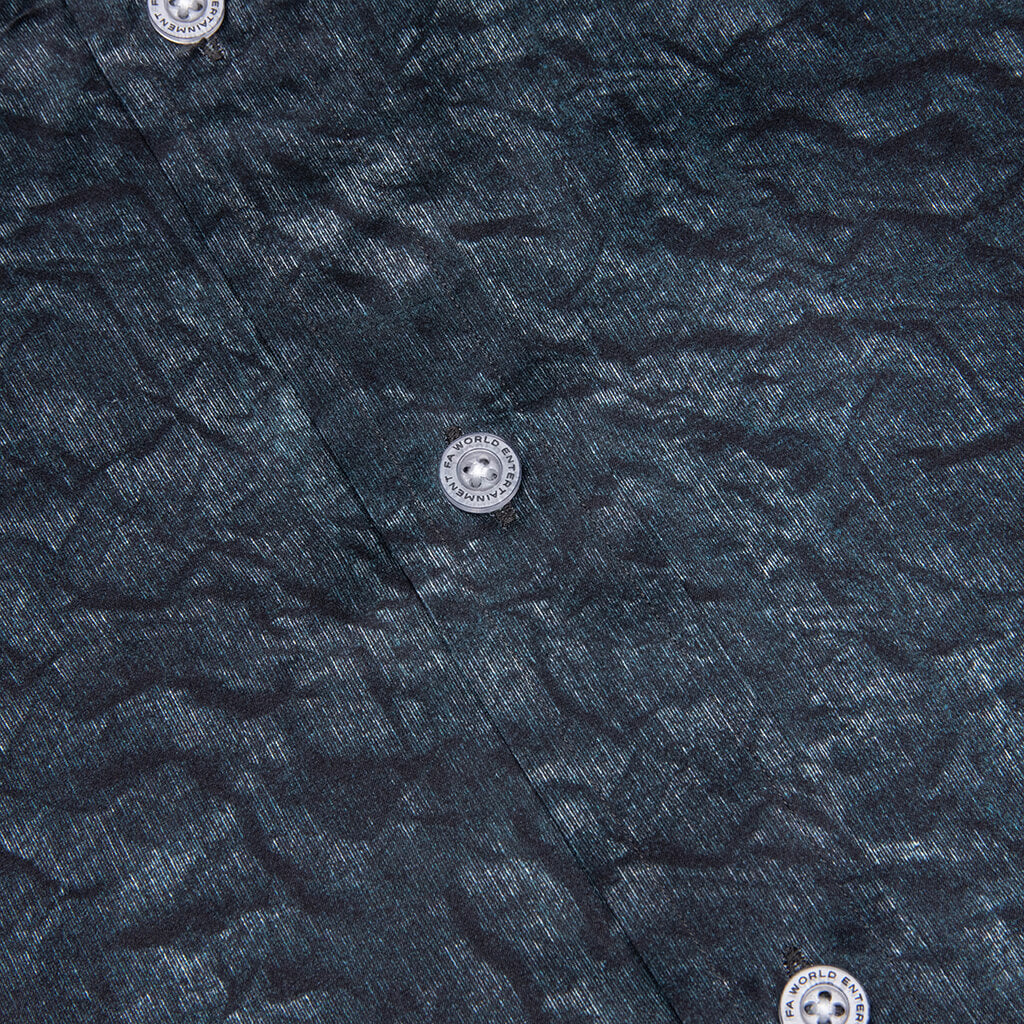 Silk Crinkle L/S Lounge Shirt - Black