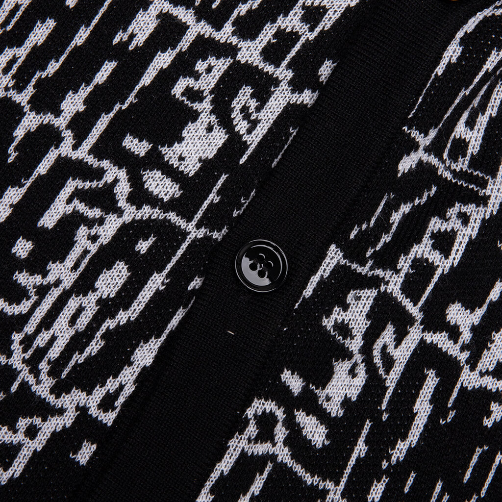 Stretched Stamp Cardigan - Black
