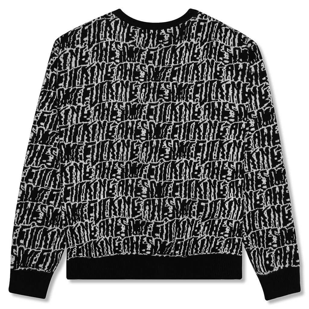 Stretched Stamp Cardigan - Black