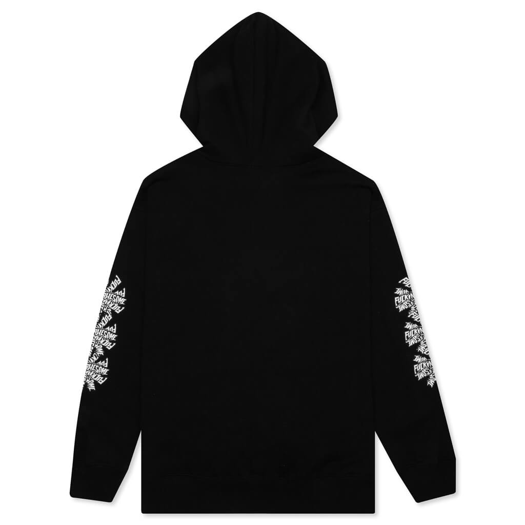 Three Spiral Hoodie - Black