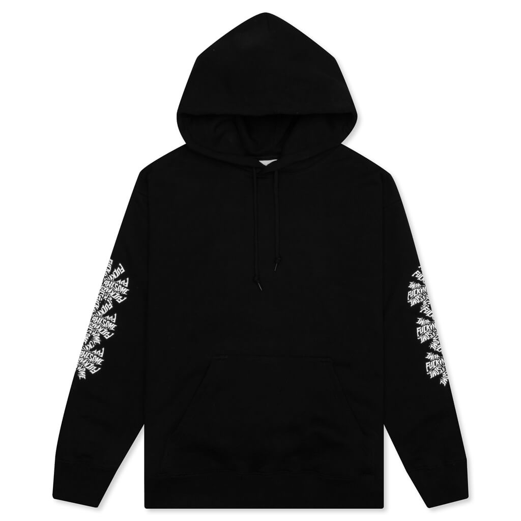 Three Spiral Hoodie - Black