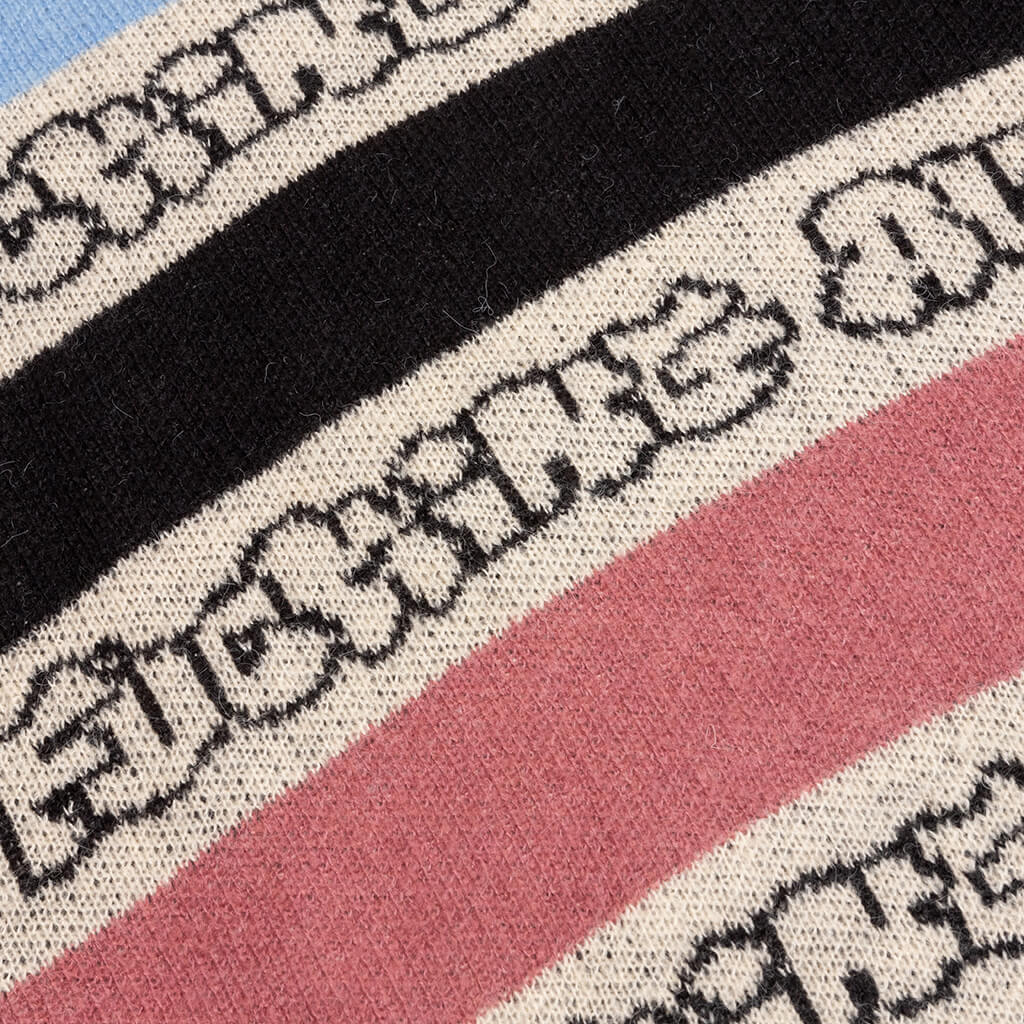 Wanto Brushed Sweater - Pink/Black/Blue
