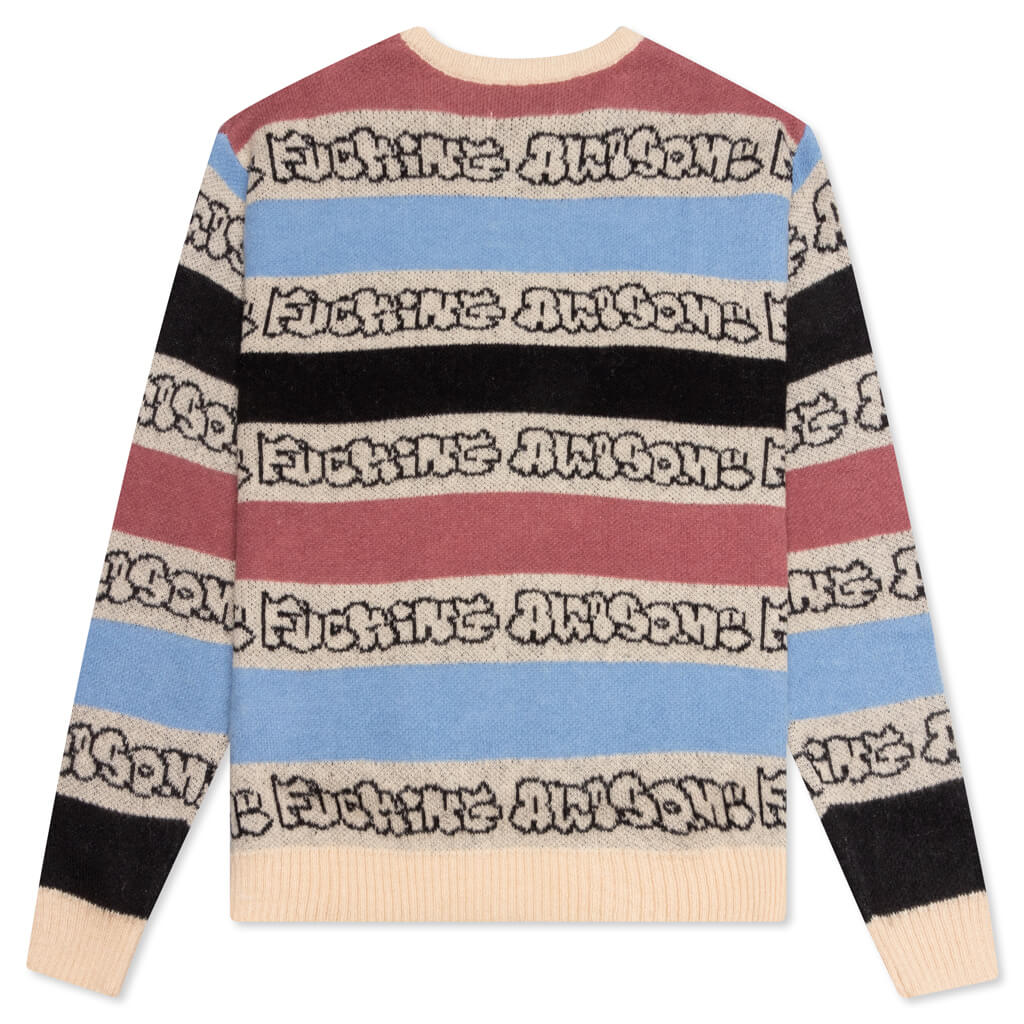 Wanto Brushed Sweater - Pink/Black/Blue