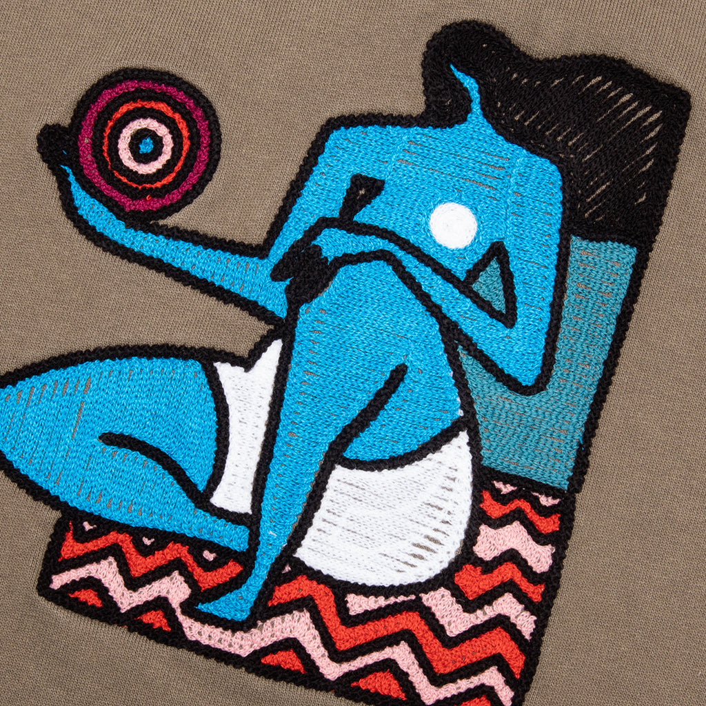 Future Visions Crew Neck Sweatshirt - Stone Grey