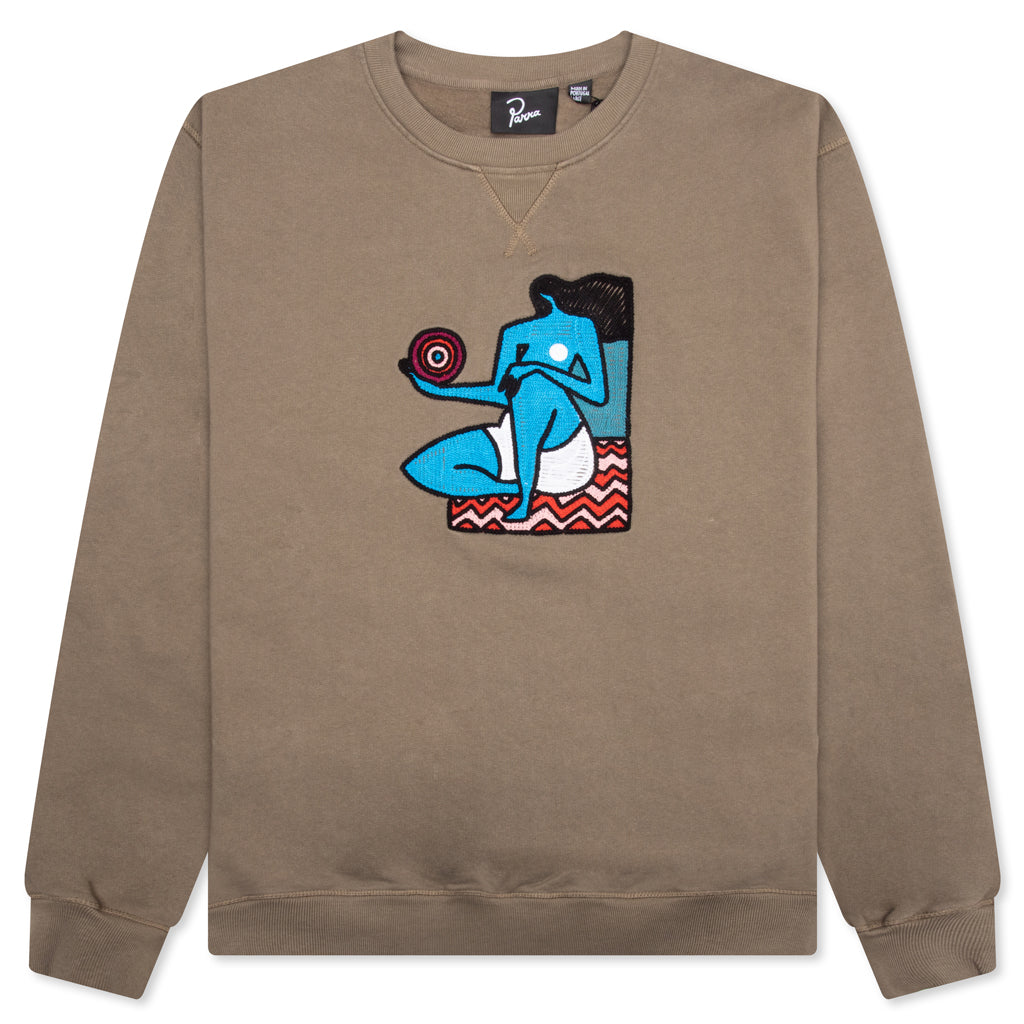 Future Visions Crew Neck Sweatshirt - Stone Grey