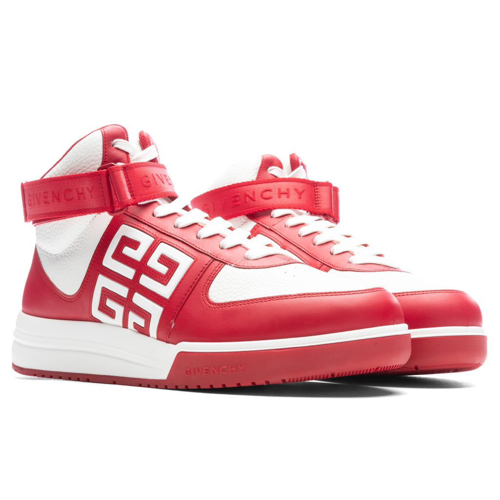 G4 High-Top Sneakers - Red/White
