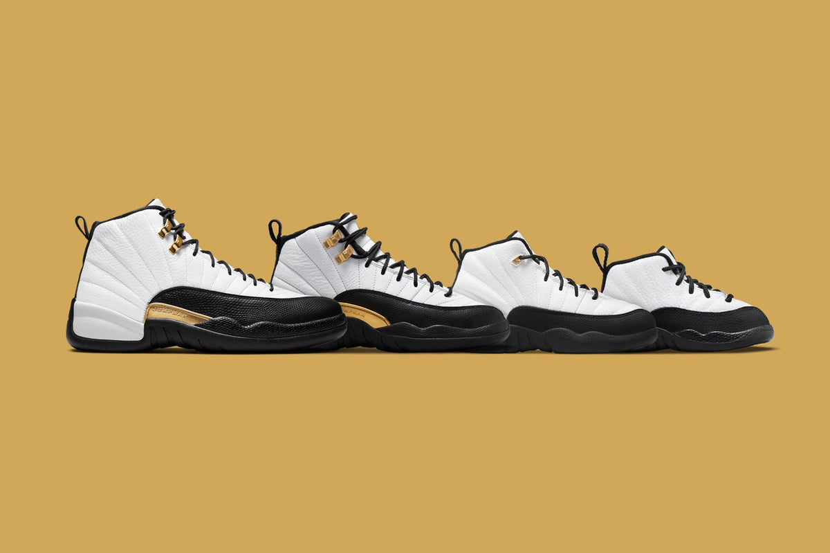 Air Jordan 12 Retro (PS) "Royalty Taxi" - White/Metallic Gold