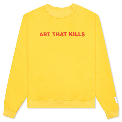 Art That Kills Rev Crewneck - Yellow