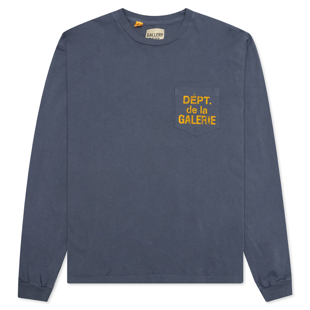 De La Galerie L/S Pocket Tee - Navy