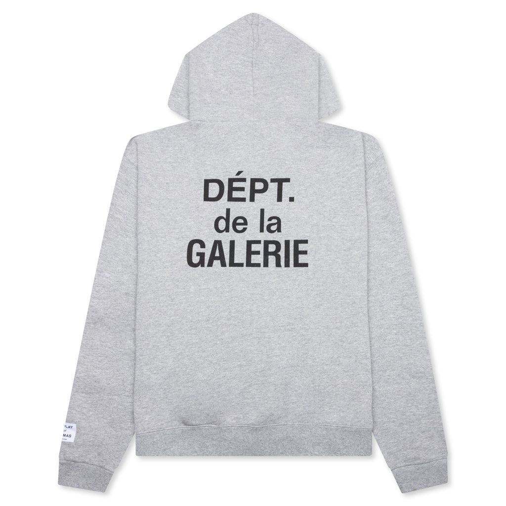 French Zip Hoodie - Heather Grey