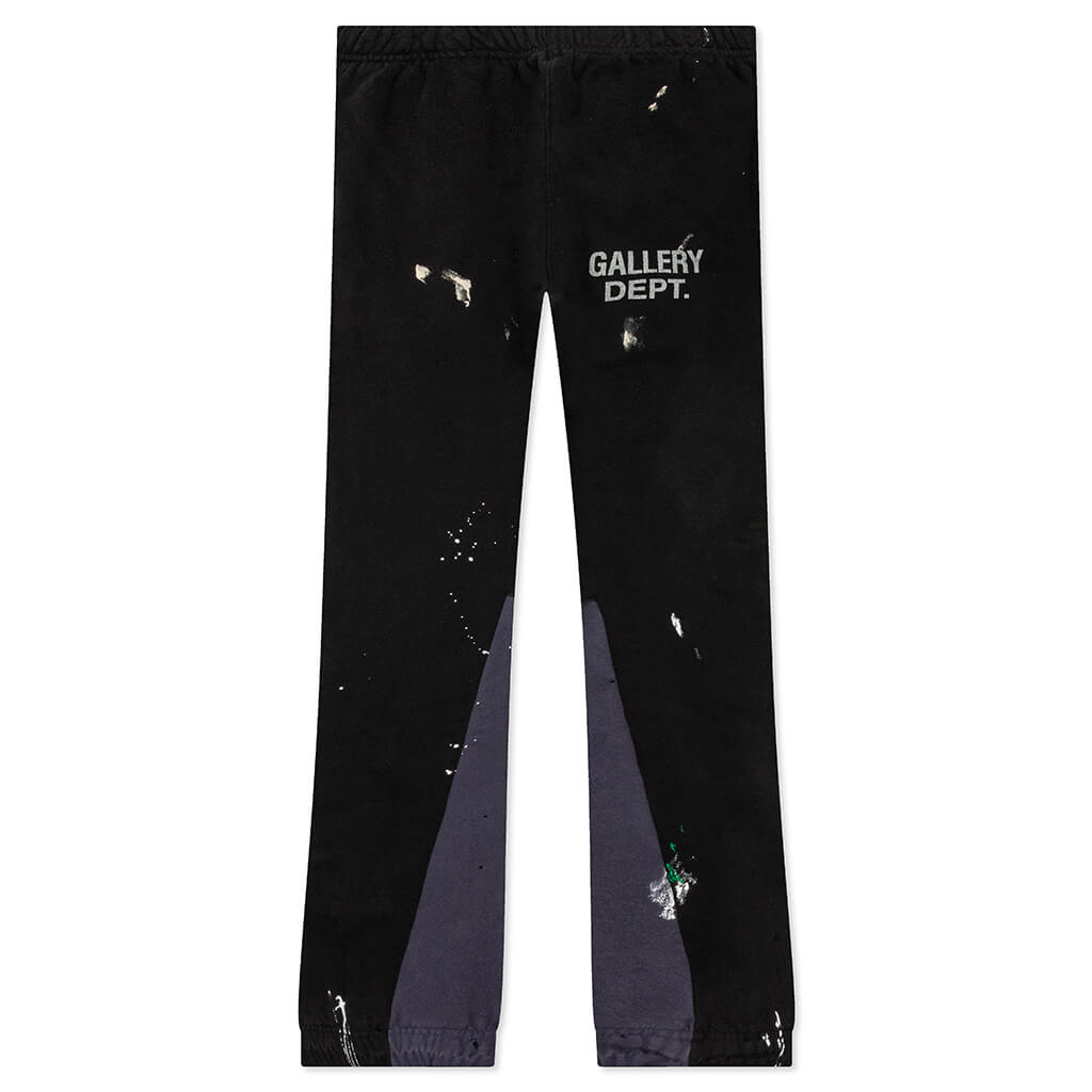 Logo Flare Sweatpants - Washed Black