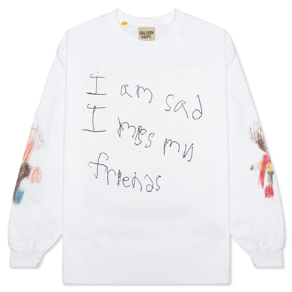 Gallery Dept. x Compound Kids I'm Sad L/S Tee - White