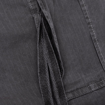 Garment Dye Rip Stop Pants - Black
