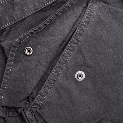 Garment Dye Rip Stop Pants - Black