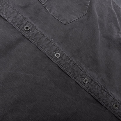 Garment Dye Rip Stop X Nylon Twill Shirt - Black