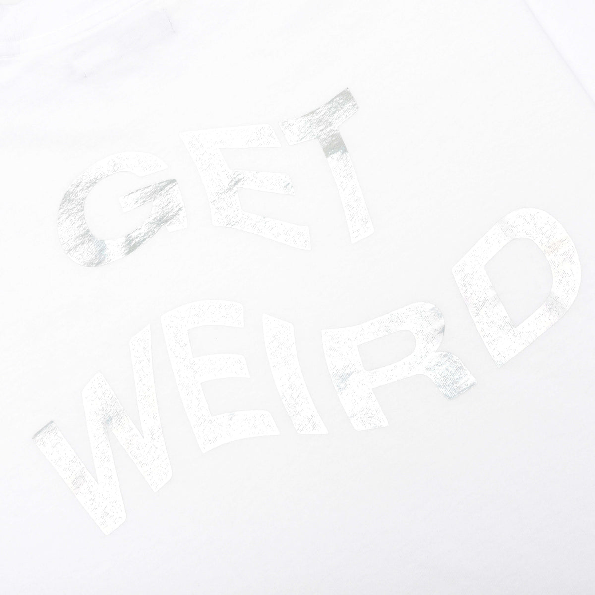 Get Weird Hologram Tee - White
