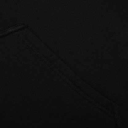 Classic Fit Hoodie w/ Reverse Print - Black