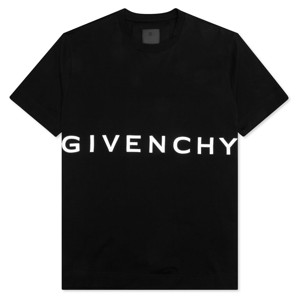 Embroidered Logo Slim Fit T-Shirt - Black