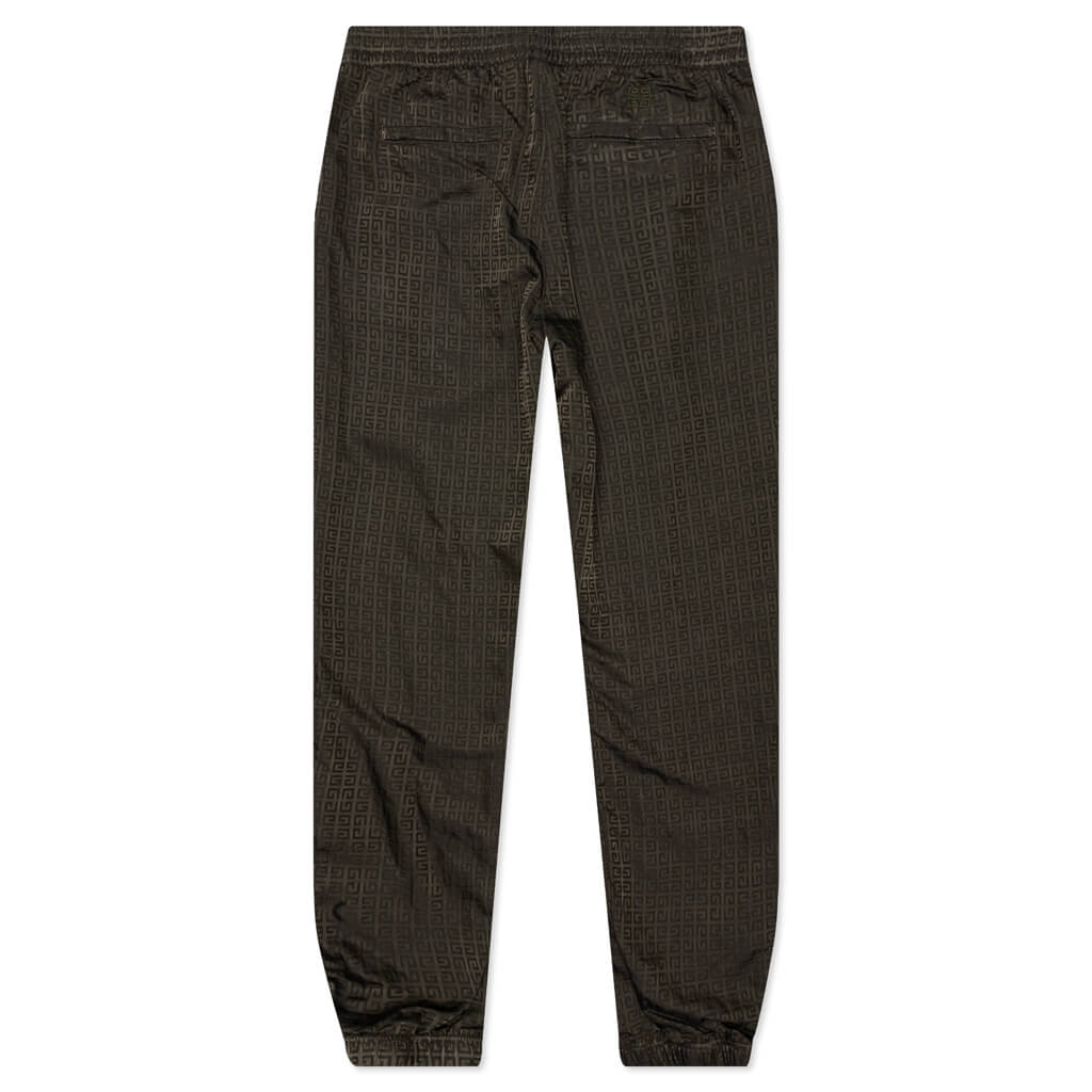 Garment Dye Embroidered Joggers - Military Green