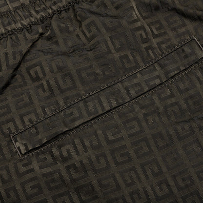 Garment Dye Embroidered Joggers - Military Green