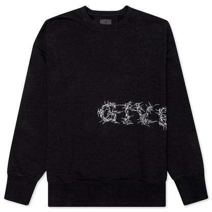 Logo Barbed Oversized Sweatshirt - Black