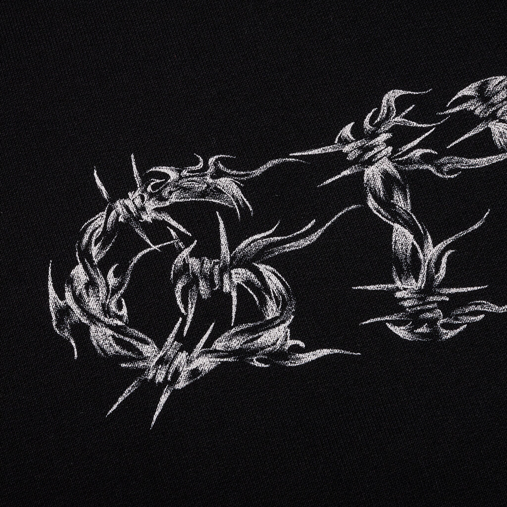 Logo Barbed Oversized Sweatshirt - Black