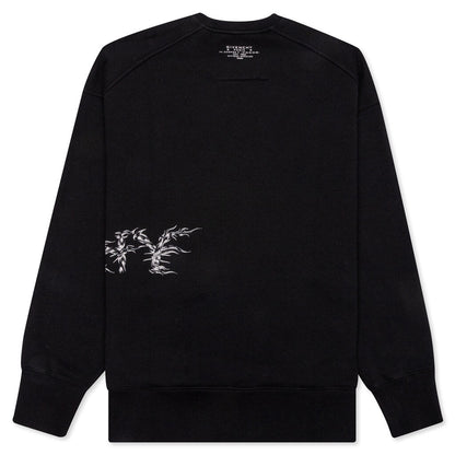 Logo Barbed Oversized Sweatshirt - Black
