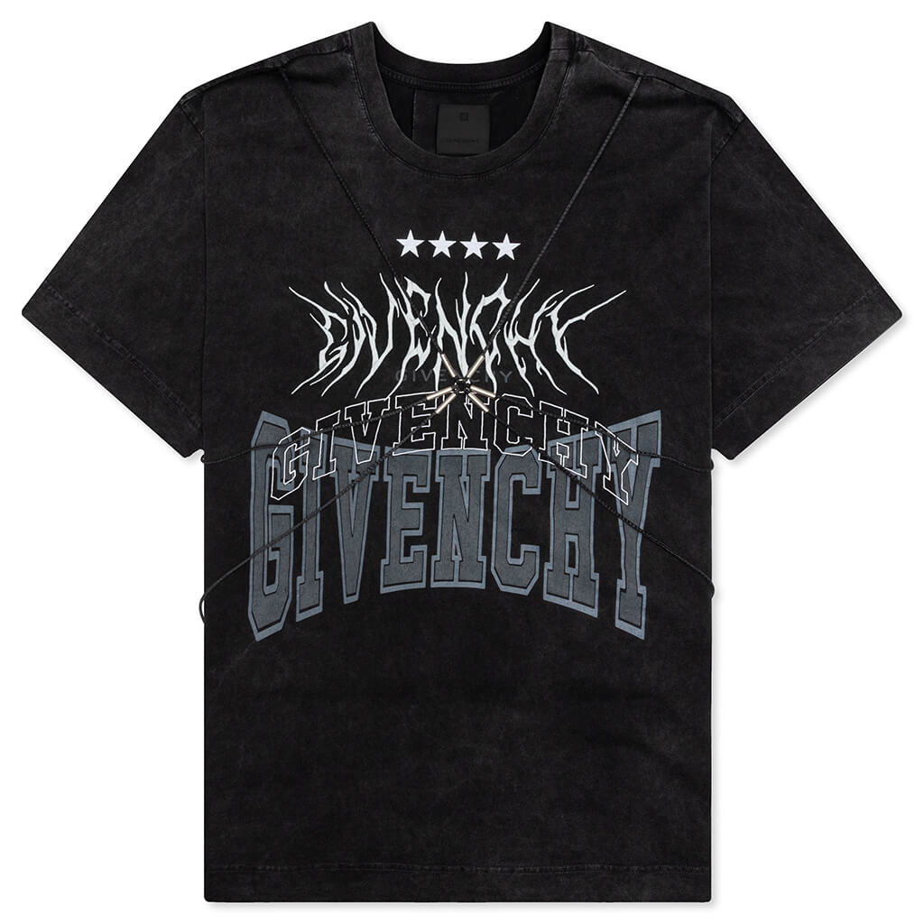 Oversized Fit T-Shirt W/ Harness - Grey
