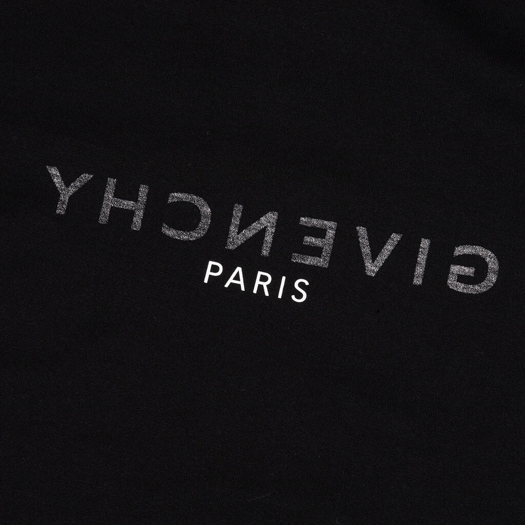 Paris Reverse Oversized T-Shirt - Black