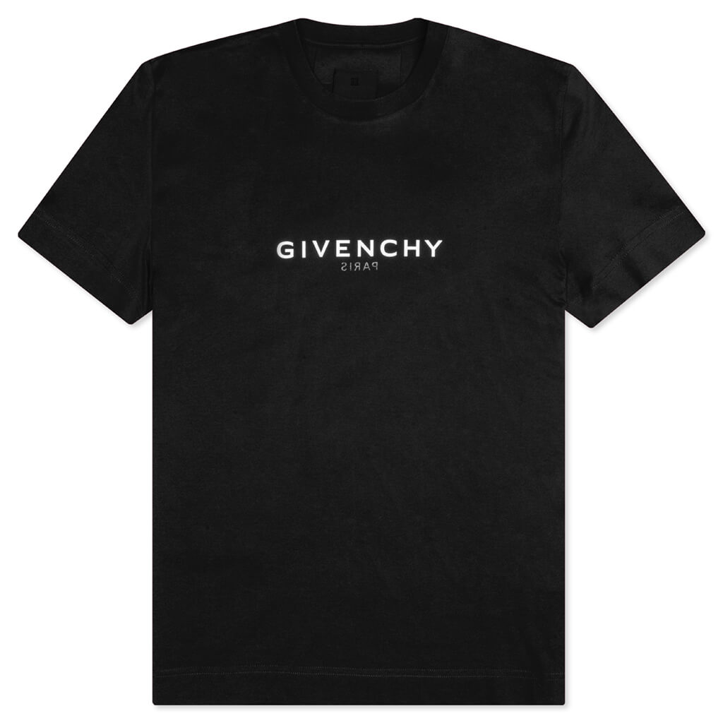 Paris Reverse Oversized T-Shirt - Black