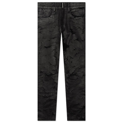 Slim Fit 5 Pocket Trousers - Black