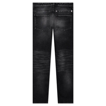 Slim Fit Denim W/ Zips - Black/White