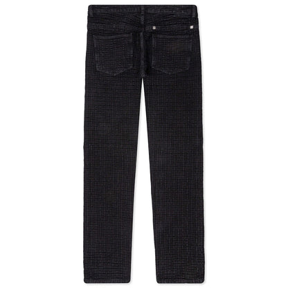 Straight Fit Denim Trousers - Flat Black