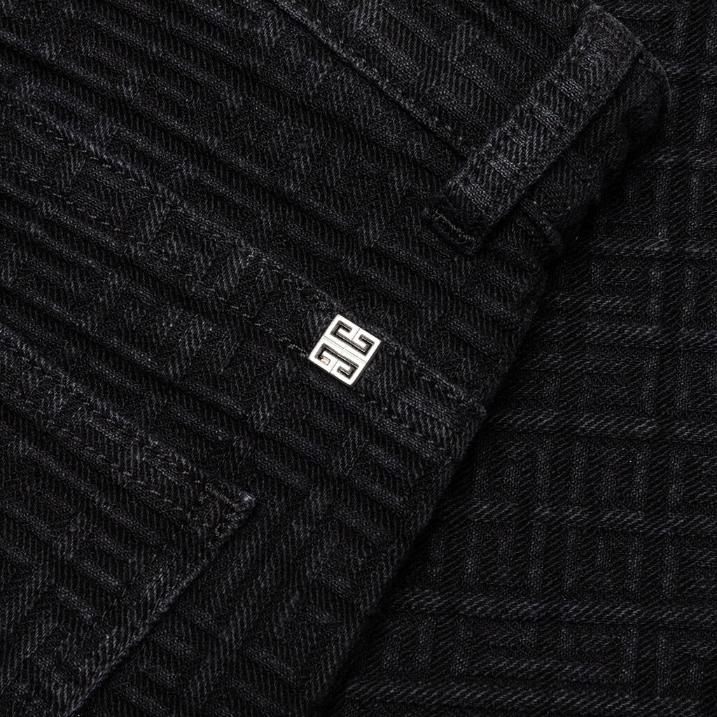 Straight Fit Denim Trousers - Flat Black