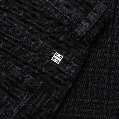 Straight Fit Denim Trousers - Flat Black