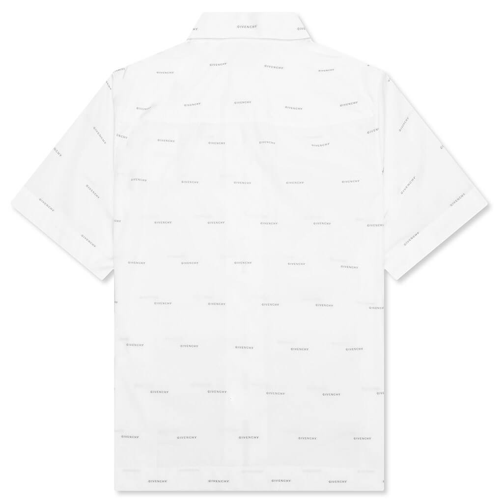 Zipped Boxy Fit Shirt - White