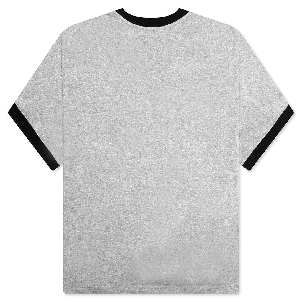 Glitter Ringer 7 Tee - Silver