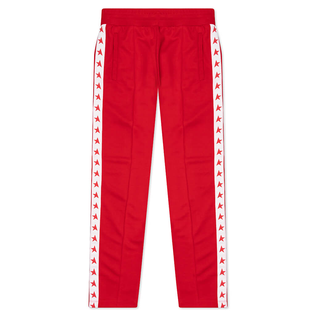 Star Jogging Pants - Tango Red/White