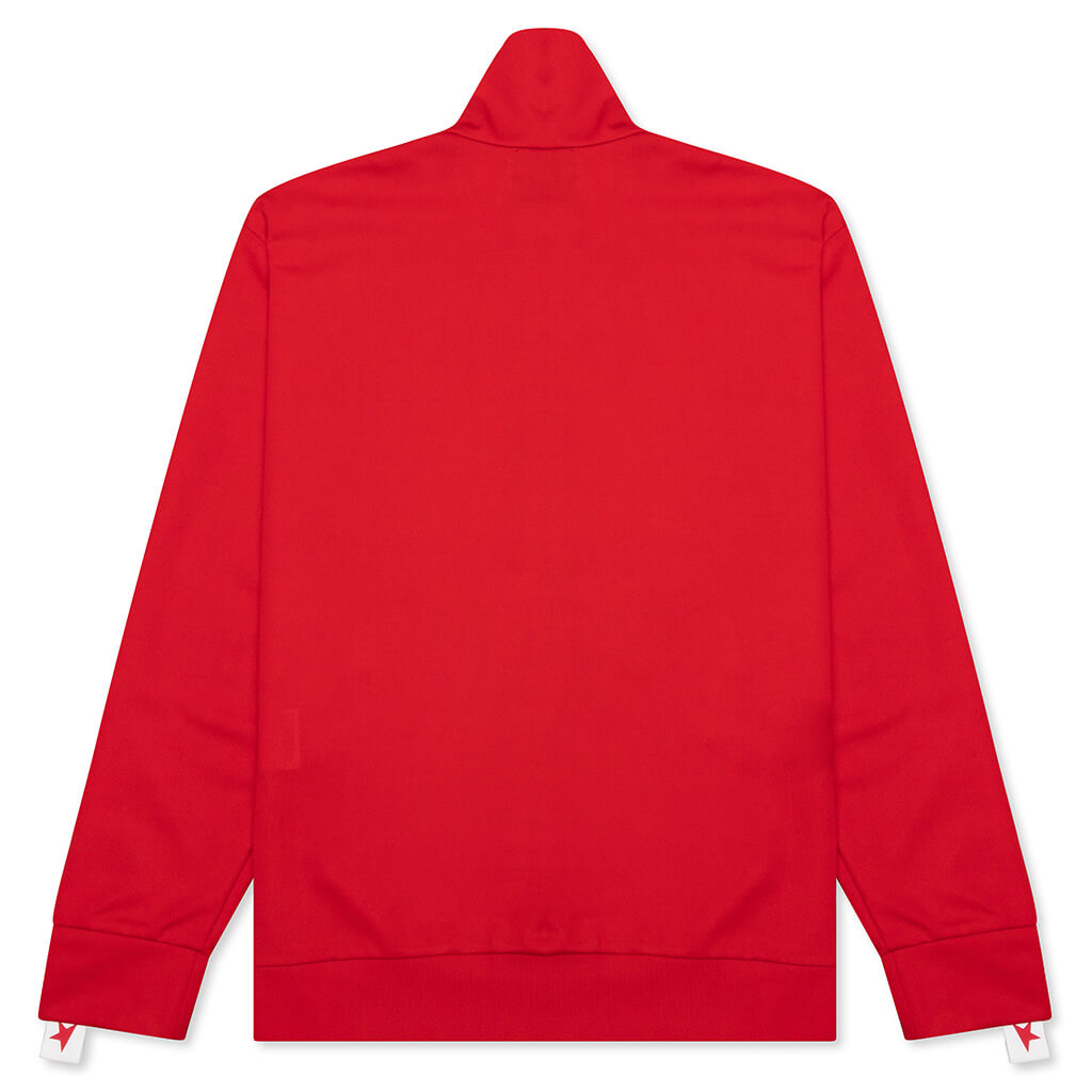Star Zipped Track Jacket - Tango Red/White
