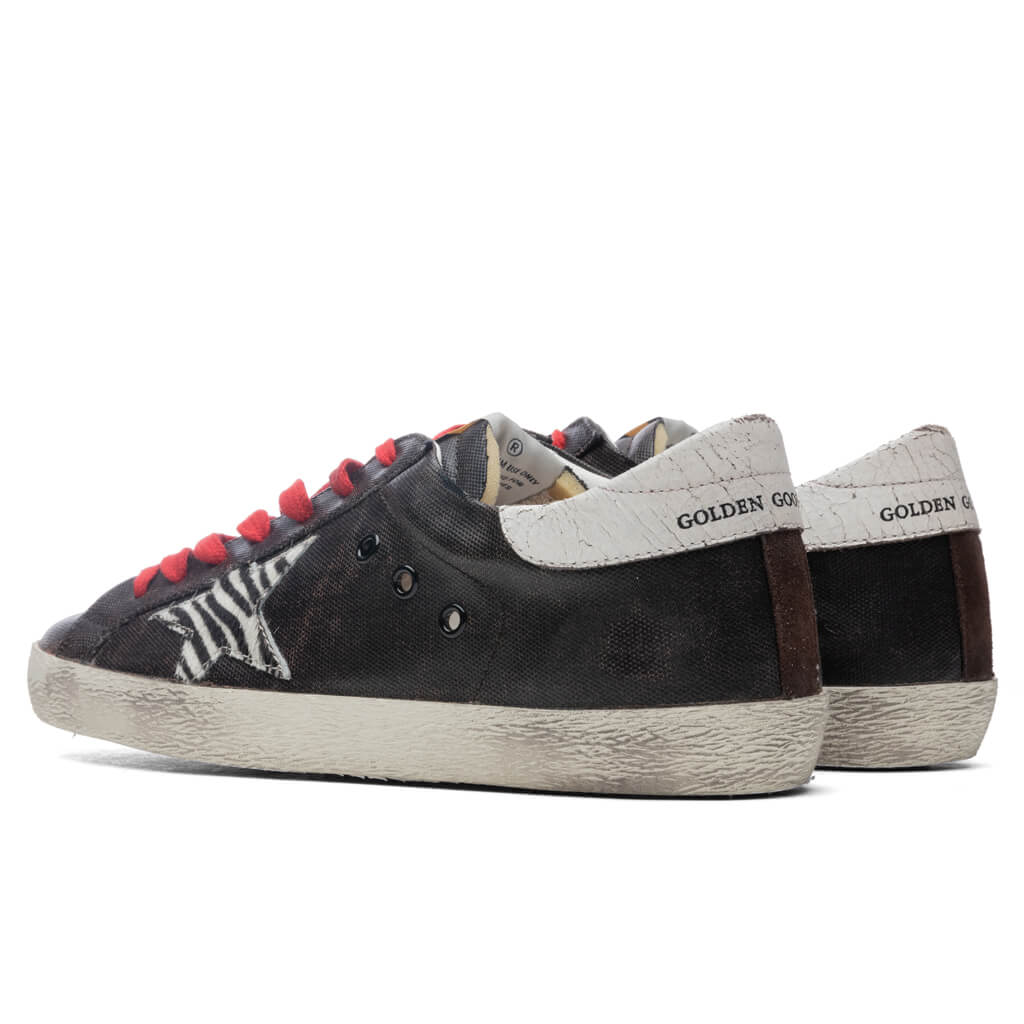 Super-Star Sneakers - Dark Brown/White Black Zebra