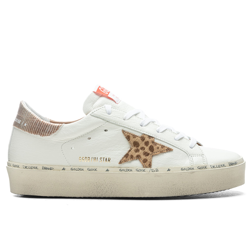 Women's Hi-Star - White/Cream Light Brown Giraffe
