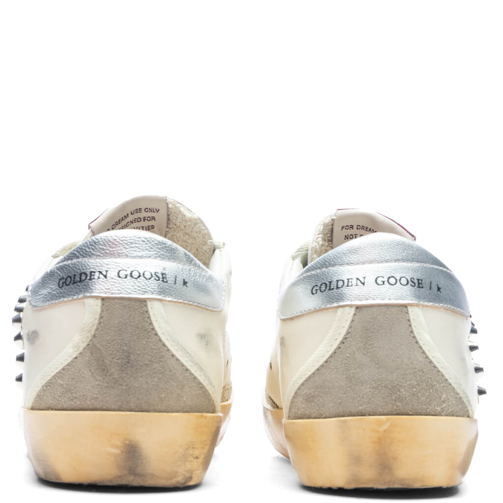 Women's Sneakers Nappa w/ Studs Super Star - Beige/Taupe/Silver