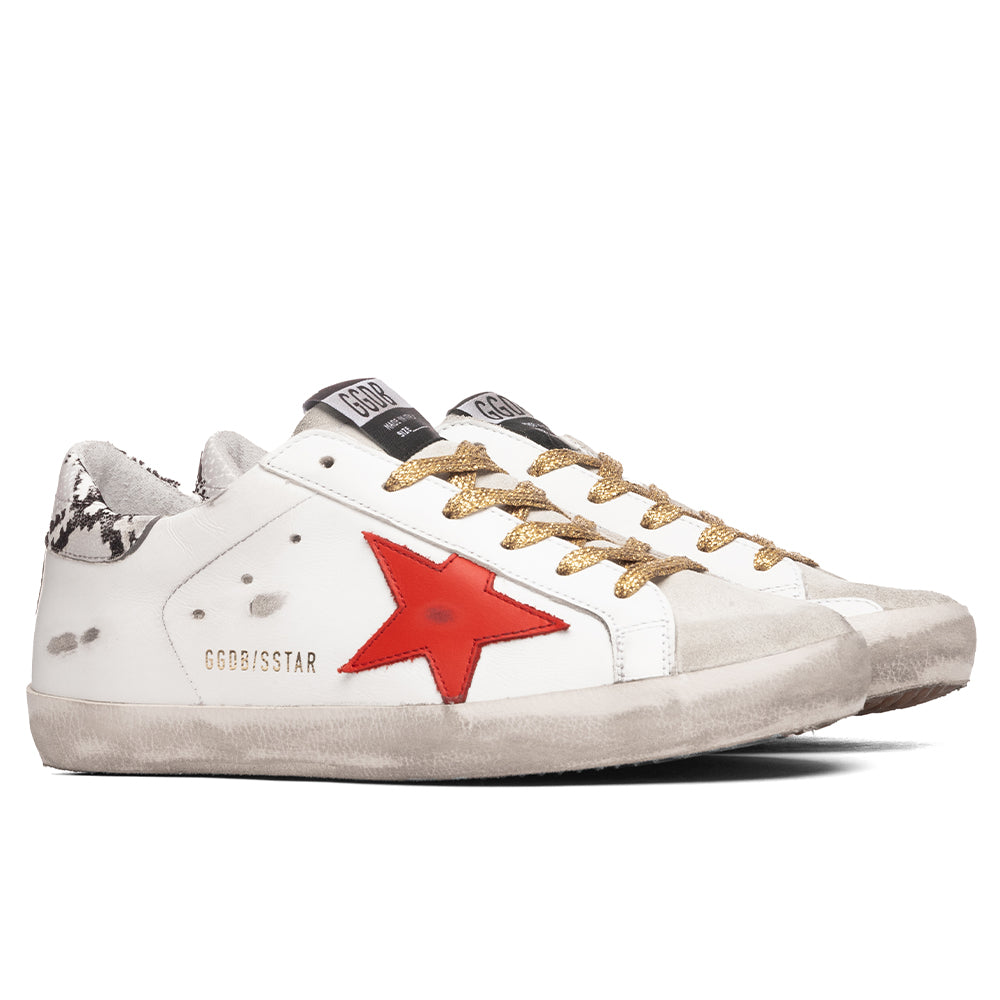 Women's Super-Star Sneakers - Ice White/Red Rock