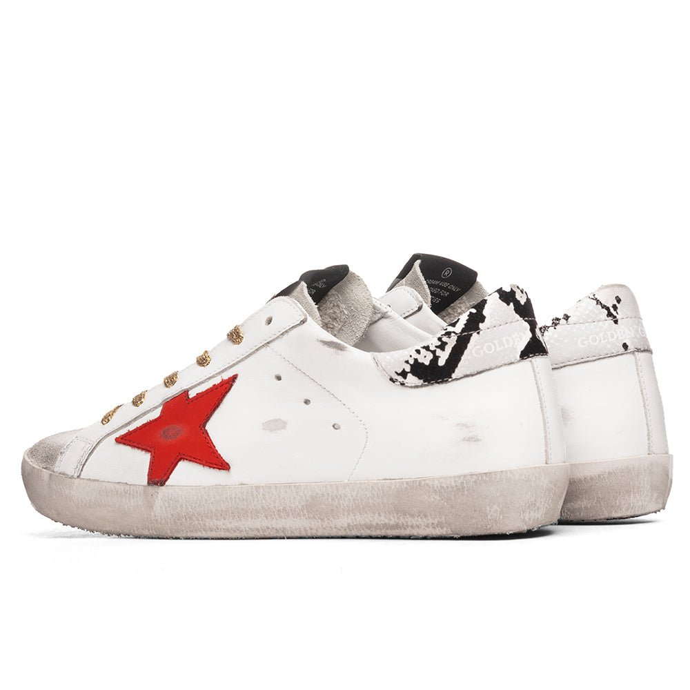 Women's Super-Star Sneakers - Ice White/Red Rock