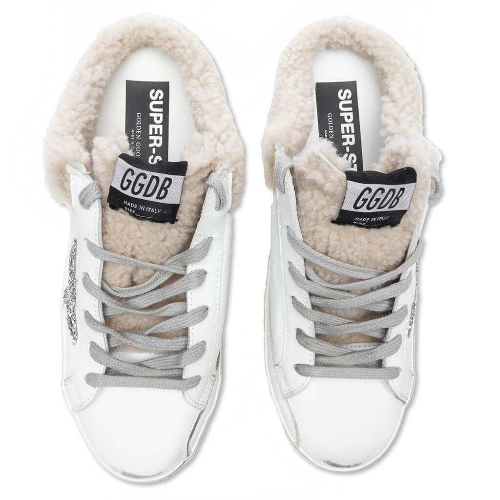 Women's Super-Star Sabot - White/Silver/Beige