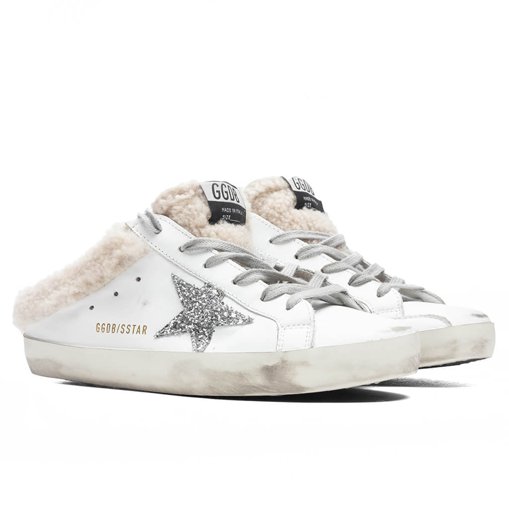 Women's Super-Star Sabot - White/Silver/Beige